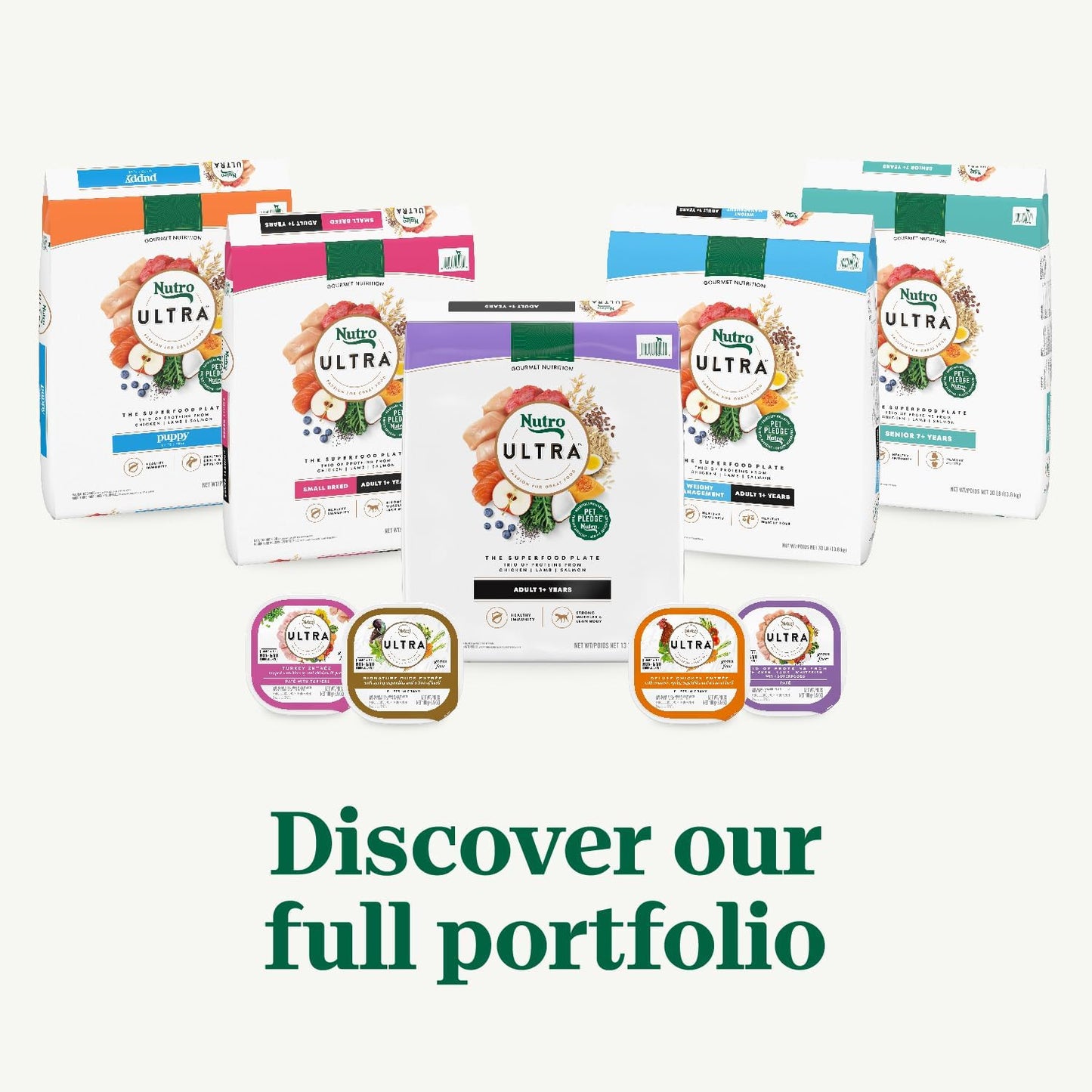 ULTRA Adult High Protein Natural Dry Dog Food with a Trio of Proteins from Chicken, Lamb and Salmon, 30 Lb. Bag